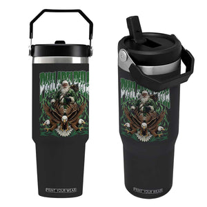 Funny Xmas Philly Flip Straw Tumbler Fly Santa Fly PFE Pride TS10 One Size: 30 oz Black Print Your Wear