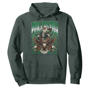 Funny Xmas Philly Hoodie Fly Santa Fly PFE Pride TS10 Dark Forest Green Print Your Wear