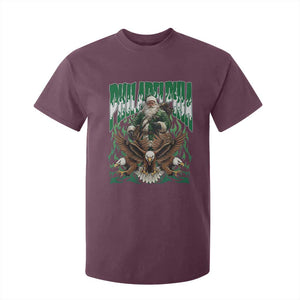 Funny Xmas Philly T Shirt For Kid Fly Santa Fly PFE Pride TS10 Maroon Print Your Wear