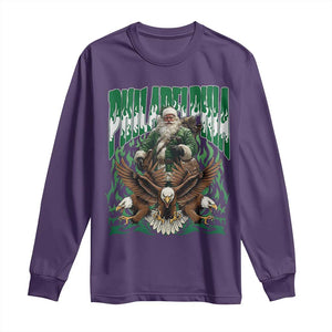Funny Xmas Philly Long Sleeve Shirt Fly Santa Fly PFE Pride TS10 Purple Print Your Wear