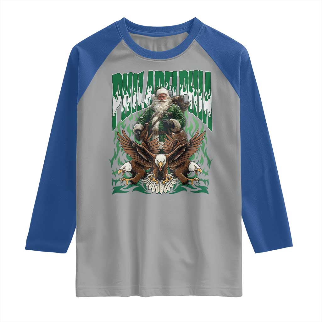 Funny Xmas Philly Raglan Shirt Fly Santa Fly PFE Pride TS10 Sport Gray Royal Print Your Wear