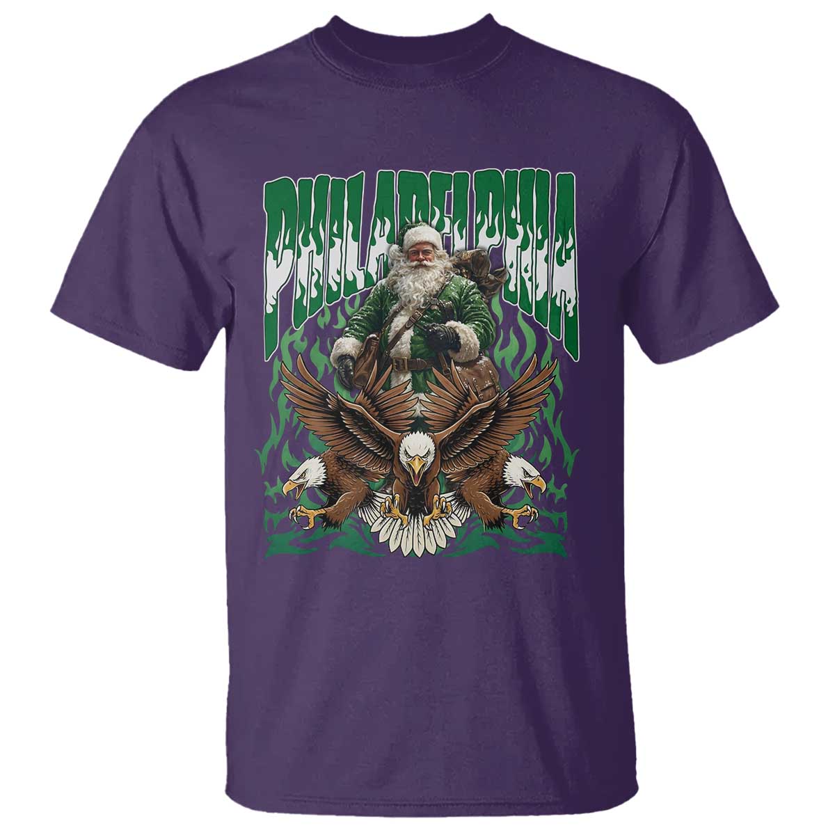 Funny Xmas Philly T Shirt Fly Santa Fly PFE Pride TS10 Purple Print Your Wear