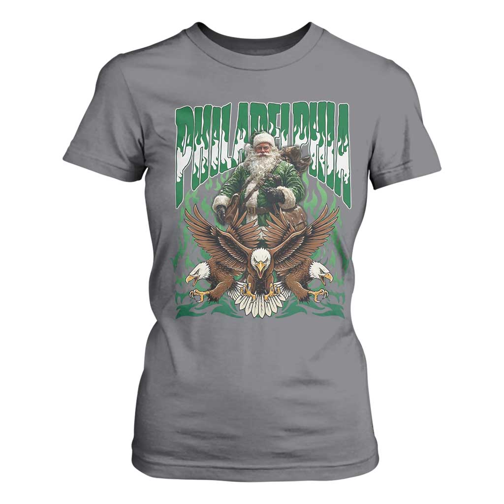 Funny Xmas Philly T Shirt For Women Fly Santa Fly PFE Pride TS10 Charcoal Print Your Wear