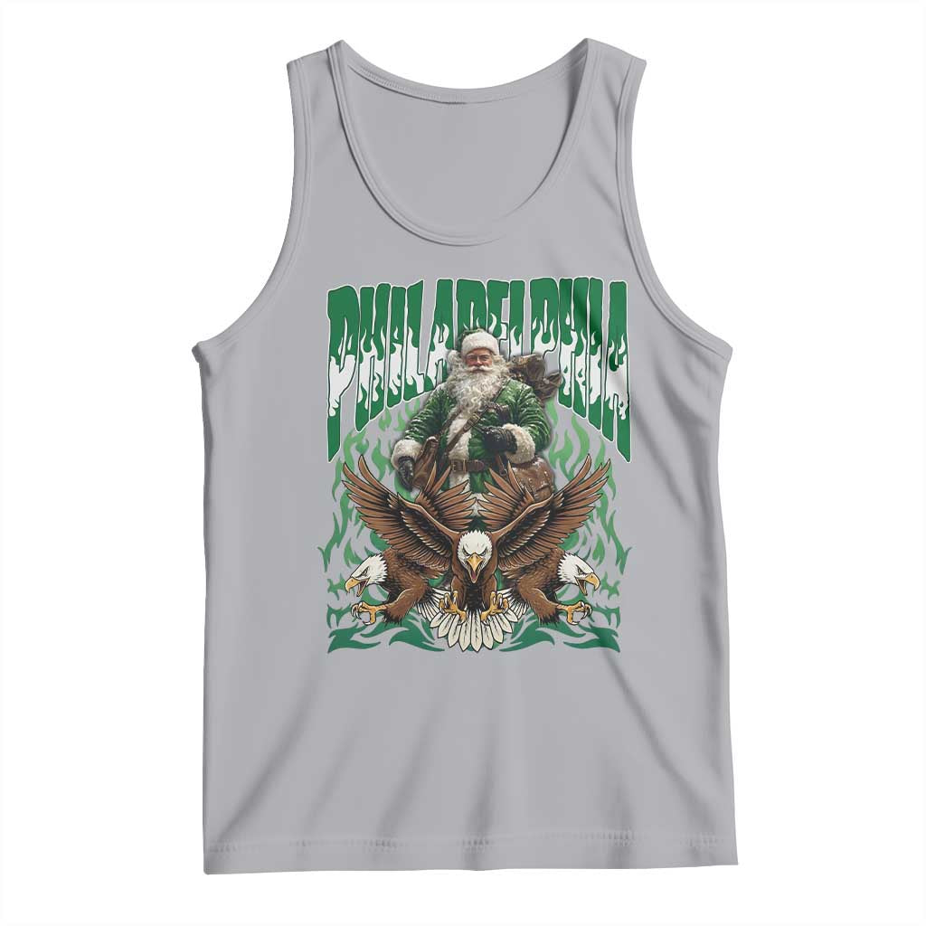 Funny Xmas Philly Tank Top Fly Santa Fly PFE Pride TS10 Athletic Heather Print Your Wear