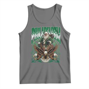 Funny Xmas Philly Tank Top Fly Santa Fly PFE Pride TS10 Black Heather Print Your Wear