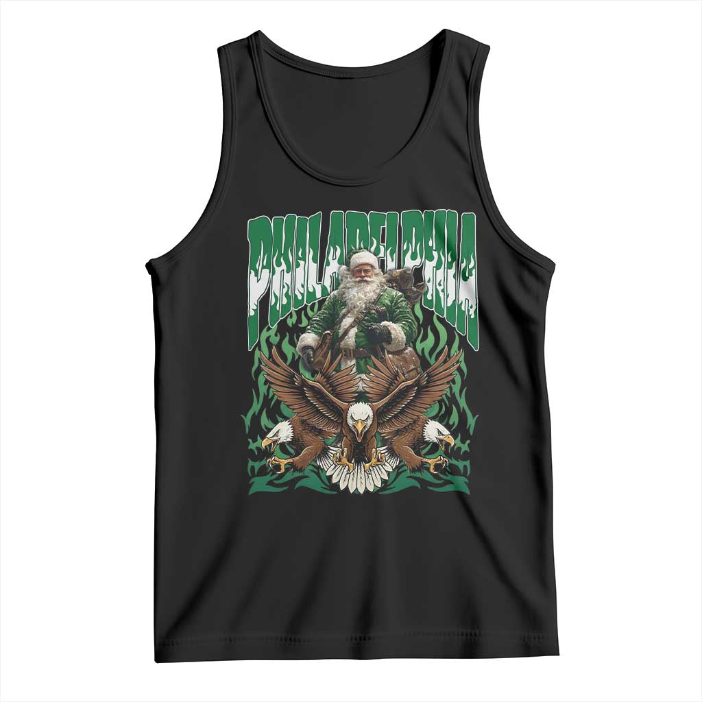 Funny Xmas Philly Tank Top Fly Santa Fly PFE Pride TS10 Black Print Your Wear
