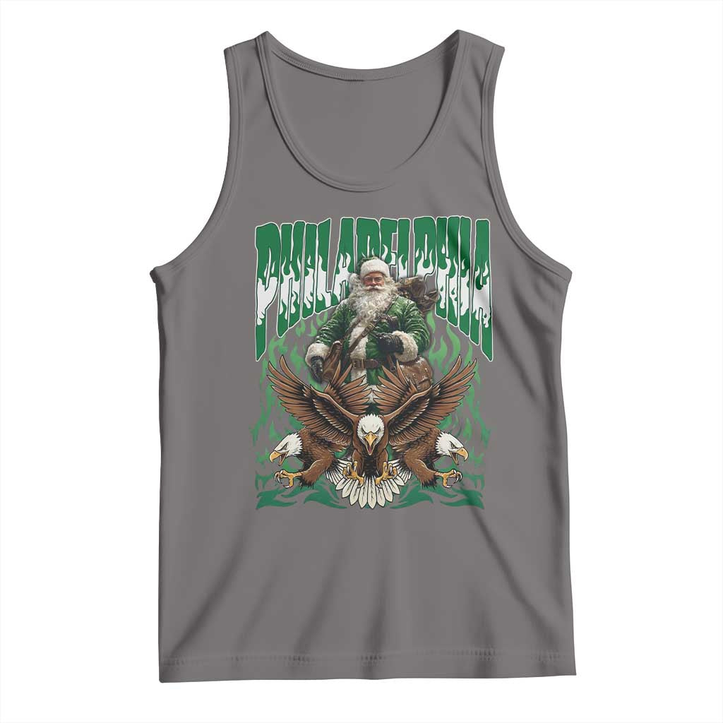 Funny Xmas Philly Tank Top Fly Santa Fly PFE Pride TS10 Deep Heather Print Your Wear