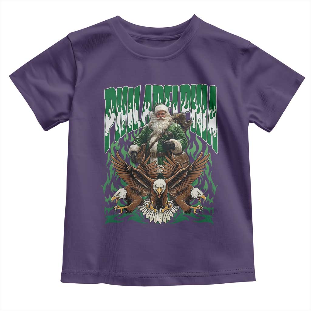 Funny Xmas Philly Toddler T Shirt Fly Santa Fly PFE Pride TS10 Purple Print Your Wear