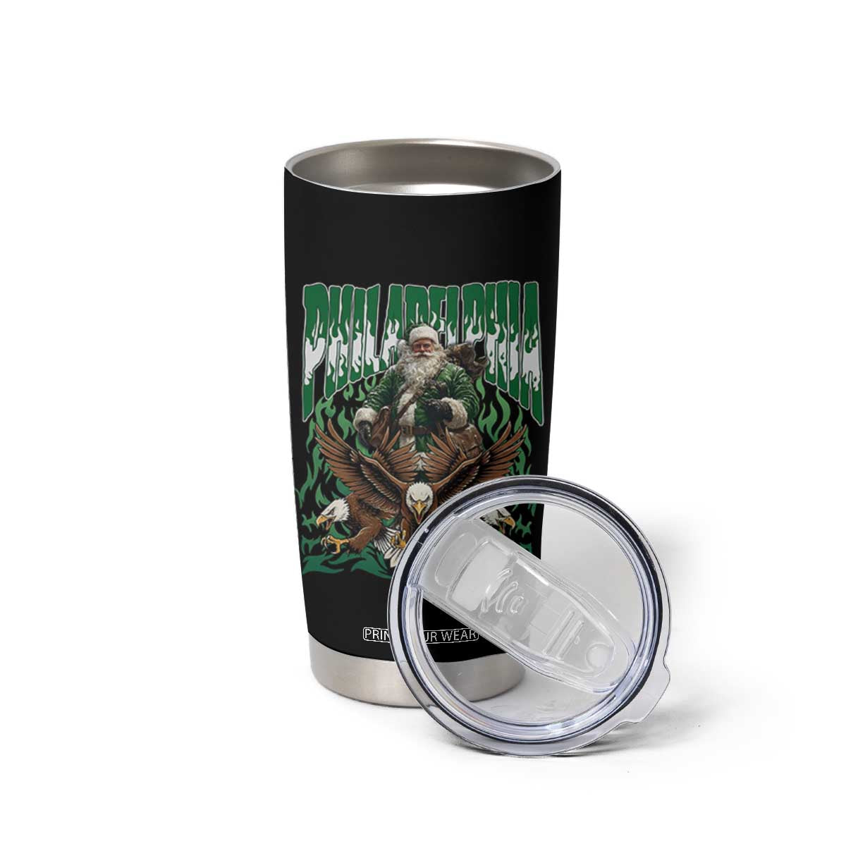 Funny Xmas Philly Tumbler Cup Fly Santa Fly PFE Pride TS10 Print Your Wear