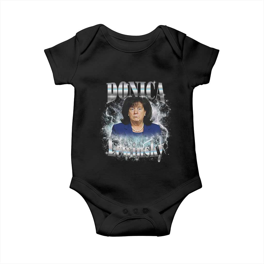 Funny Donica Lewinsky Baby Onesie Big Beautiful Bill Clinton Bubba Trump Bootleg TS10 Black Print Your Wear