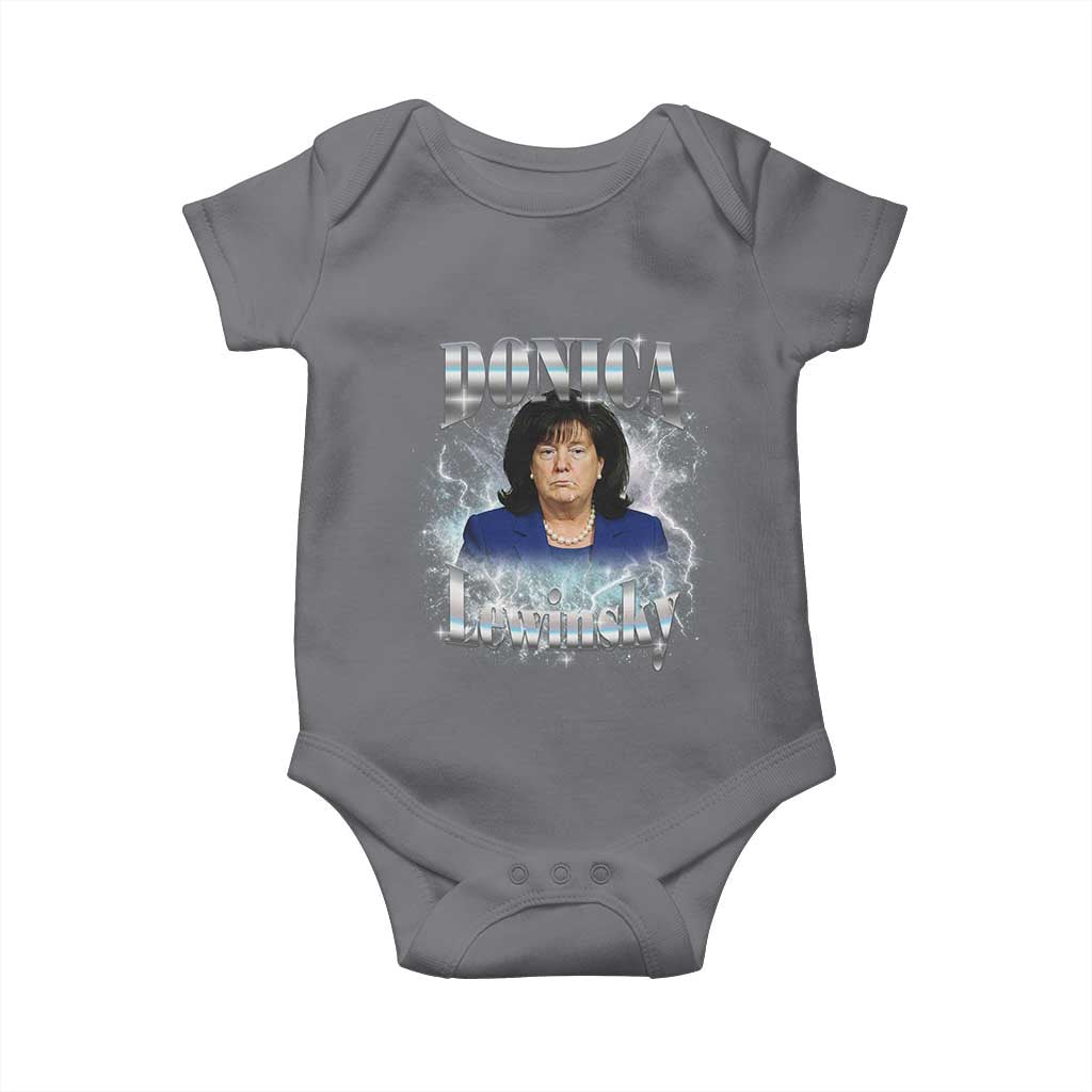 Funny Donica Lewinsky Baby Onesie Big Beautiful Bill Clinton Bubba Trump Bootleg TS10 Charcoal Print Your Wear