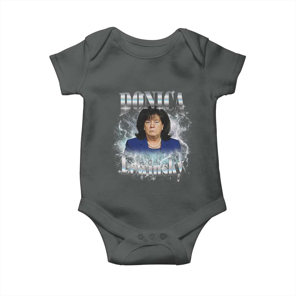 Funny Donica Lewinsky Baby Onesie Big Beautiful Bill Clinton Bubba Trump Bootleg TS10 Dark Heather Print Your Wear