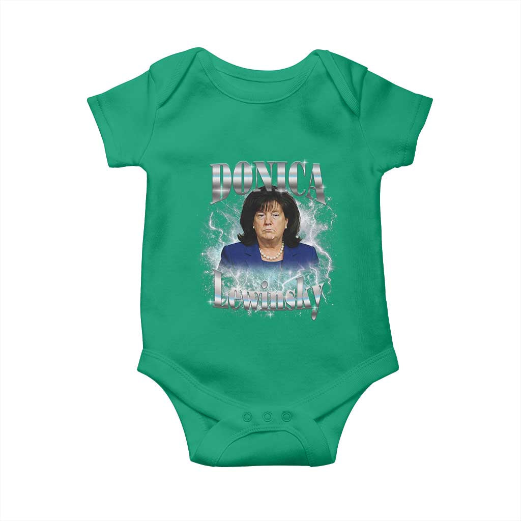 Funny Donica Lewinsky Baby Onesie Big Beautiful Bill Clinton Bubba Trump Bootleg TS10 Irish Green Print Your Wear