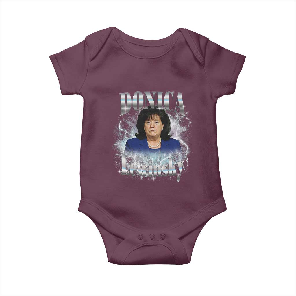 Funny Donica Lewinsky Baby Onesie Big Beautiful Bill Clinton Bubba Trump Bootleg TS10 Maroon Print Your Wear