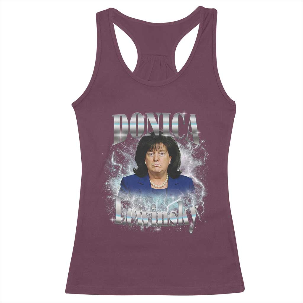 Funny Donica Lewinsky Racerback Tank Top Big Beautiful Bill Clinton Bubba Trump Bootleg TS10 Maroon Print Your Wear