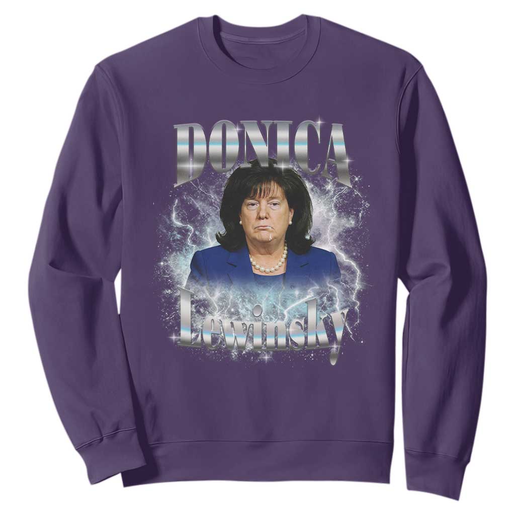 Funny Donica Lewinsky Sweatshirt Big Beautiful Bill Clinton Bubba Trump Bootleg TS10 Purple Print Your Wear
