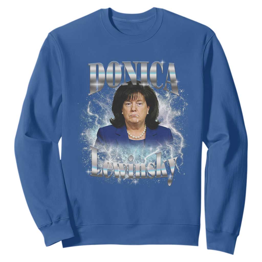 Funny Donica Lewinsky Sweatshirt Big Beautiful Bill Clinton Bubba Trump Bootleg TS10 Royal Blue Print Your Wear