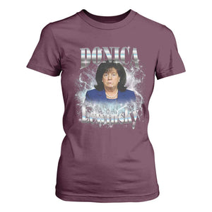 Funny Donica Lewinsky T Shirt For Women Big Beautiful Bill Clinton Bubba Trump Bootleg TS10 Maroon Print Your Wear