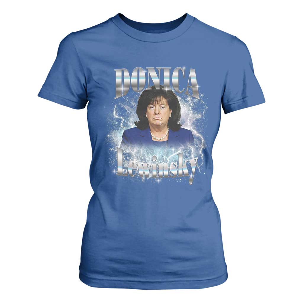 Funny Donica Lewinsky T Shirt For Women Big Beautiful Bill Clinton Bubba Trump Bootleg TS10 Royal Blue Print Your Wear