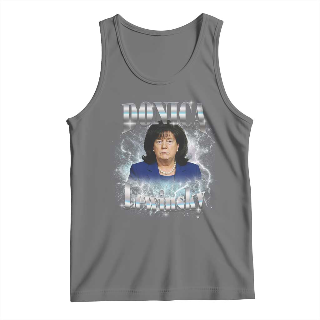 Funny Donica Lewinsky Tank Top Big Beautiful Bill Clinton Bubba Trump Bootleg TS10 Black Heather Print Your Wear