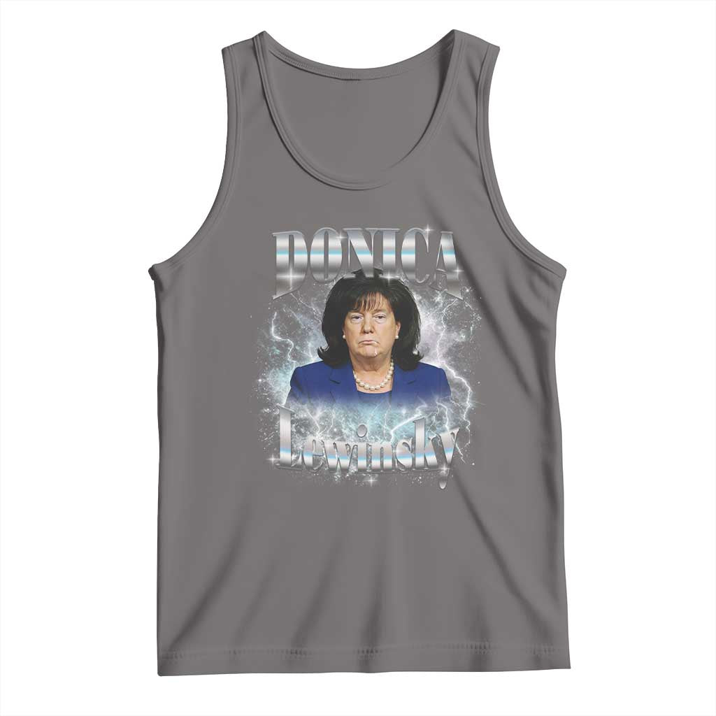 Funny Donica Lewinsky Tank Top Big Beautiful Bill Clinton Bubba Trump Bootleg TS10 Deep Heather Print Your Wear