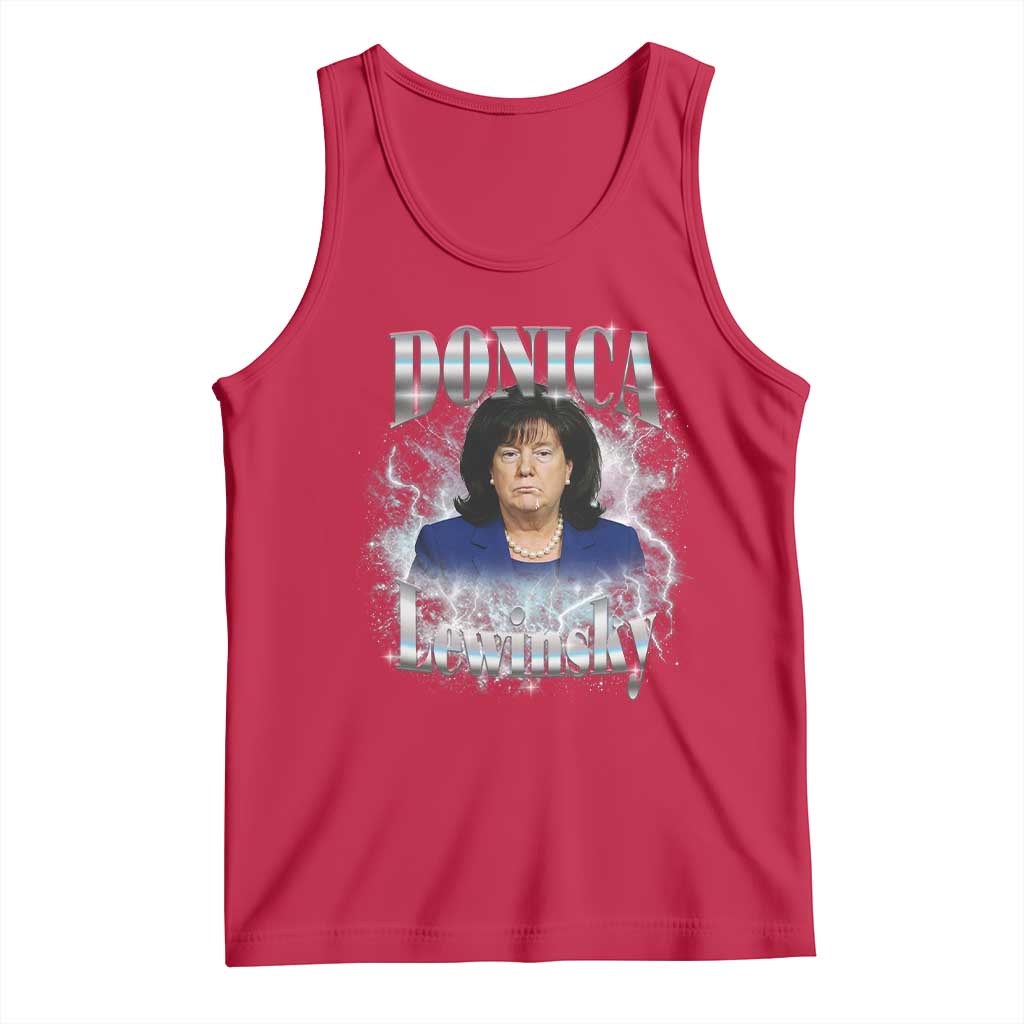 Funny Donica Lewinsky Tank Top Big Beautiful Bill Clinton Bubba Trump Bootleg TS10 Red Print Your Wear
