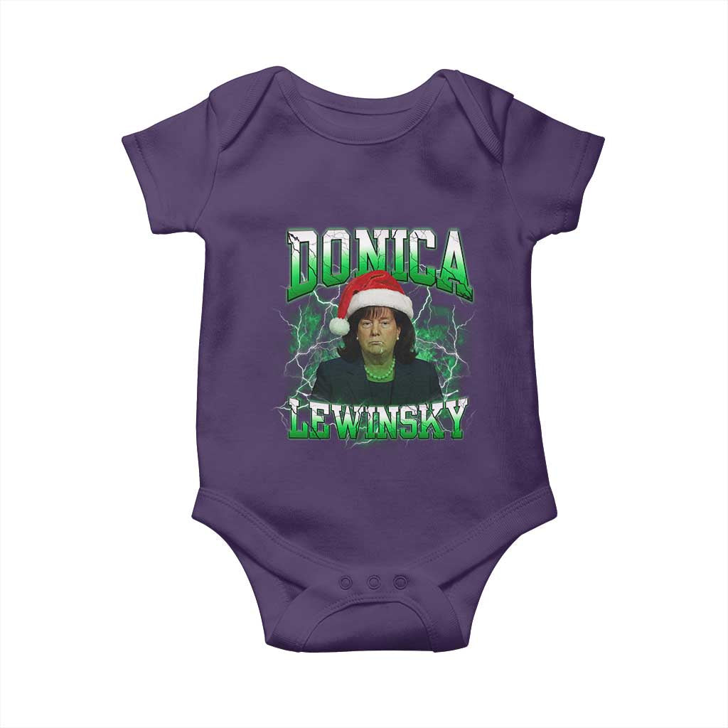 Funny Christmas Donica Lewinsky Baby Onesie Big Beautiful Bill Clinton Bubba Trump TS10 Purple Print Your Wear