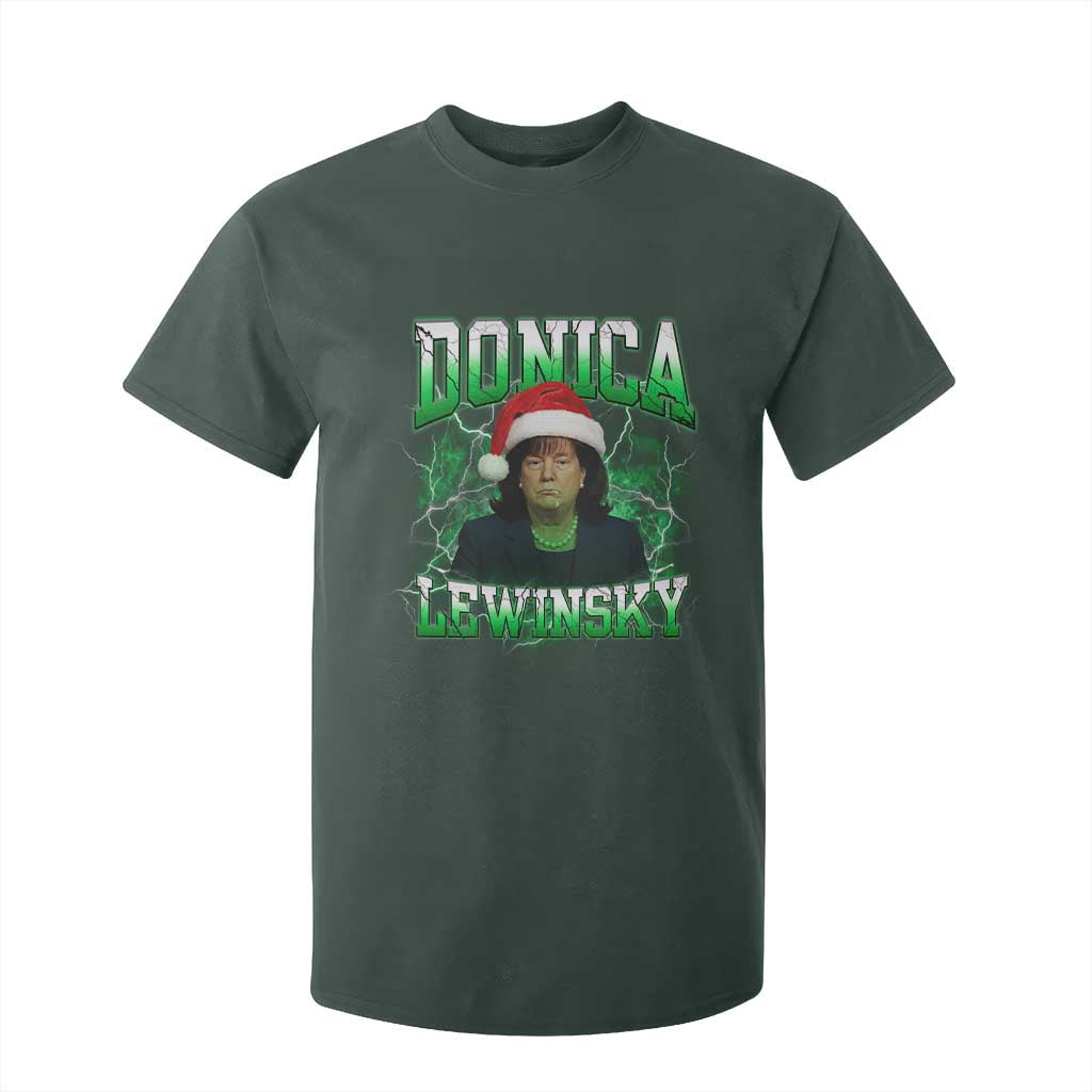 Funny Christmas Donica Lewinsky T Shirt For Kid Big Beautiful Bill Clinton Bubba Trump TS10 Dark Forest Green Print Your Wear
