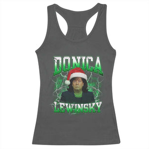Funny Christmas Donica Lewinsky Racerback Tank Top Big Beautiful Bill Clinton Bubba Trump TS10 Dark Heather Print Your Wear