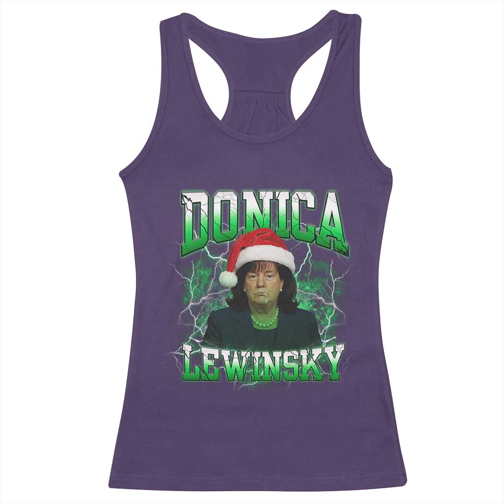 Funny Christmas Donica Lewinsky Racerback Tank Top Big Beautiful Bill Clinton Bubba Trump TS10 Purple Print Your Wear