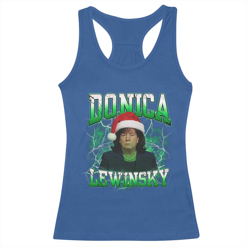 Funny Christmas Donica Lewinsky Racerback Tank Top Big Beautiful Bill Clinton Bubba Trump TS10 Royal Blue Print Your Wear