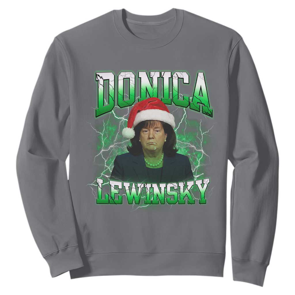 Funny Christmas Donica Lewinsky Sweatshirt Big Beautiful Bill Clinton Bubba Trump TS10 Charcoal Print Your Wear