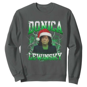 Funny Christmas Donica Lewinsky Sweatshirt Big Beautiful Bill Clinton Bubba Trump TS10 Dark Heather Print Your Wear