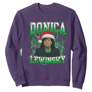 Funny Christmas Donica Lewinsky Sweatshirt Big Beautiful Bill Clinton Bubba Trump TS10 Purple Print Your Wear