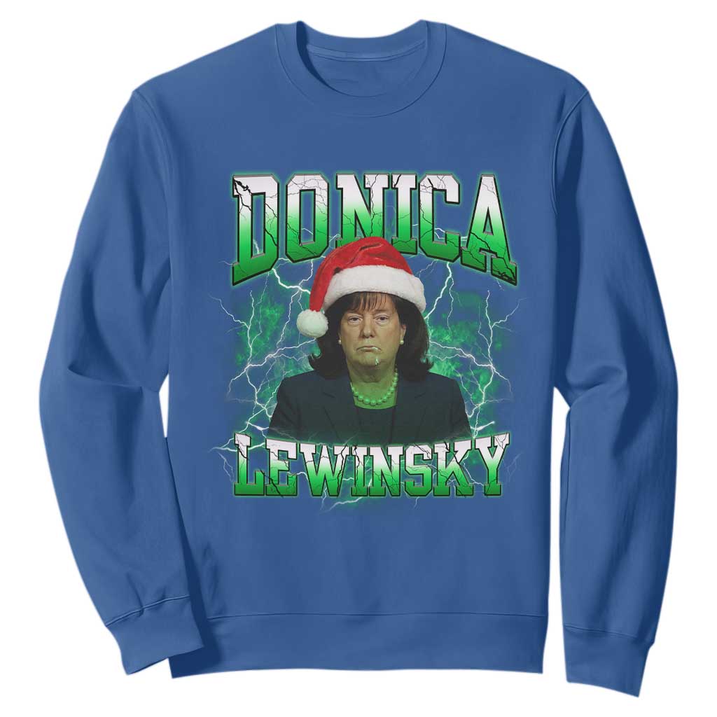 Funny Christmas Donica Lewinsky Sweatshirt Big Beautiful Bill Clinton Bubba Trump TS10 Royal Blue Print Your Wear