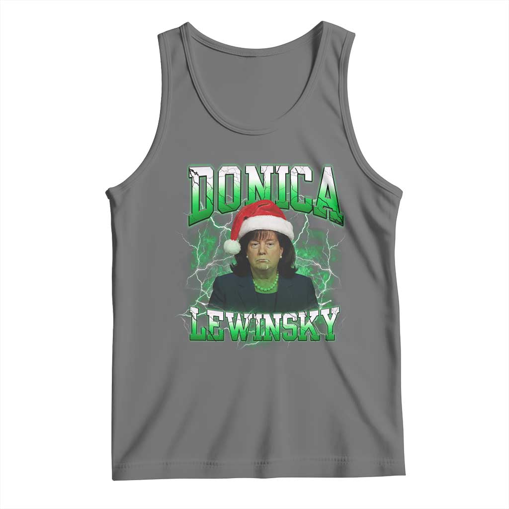 Funny Christmas Donica Lewinsky Tank Top Big Beautiful Bill Clinton Bubba Trump TS10 Black Heather Print Your Wear