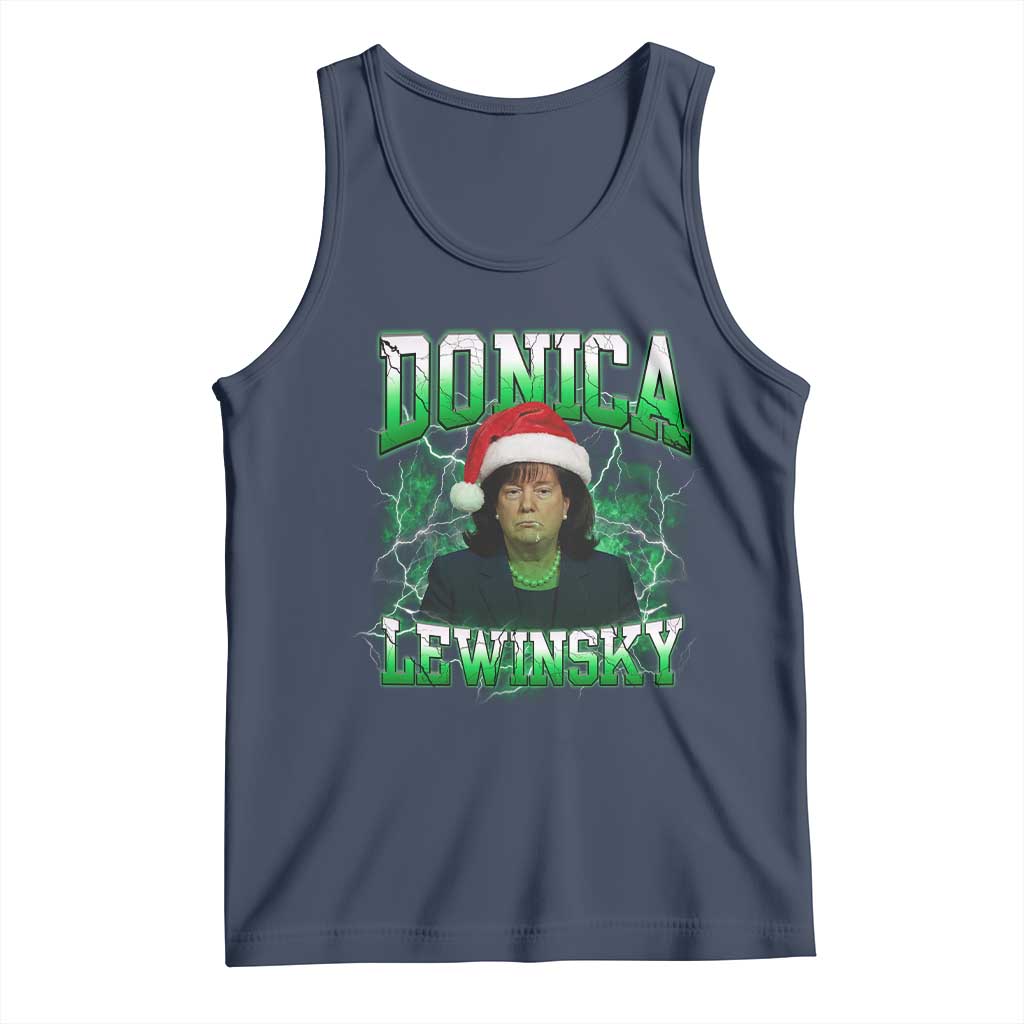 Funny Christmas Donica Lewinsky Tank Top Big Beautiful Bill Clinton Bubba Trump TS10 Navy Print Your Wear