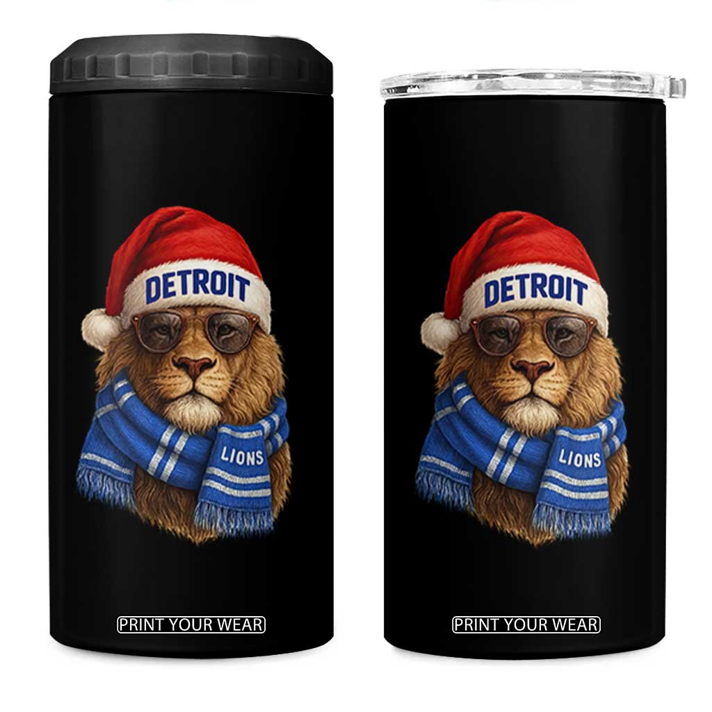 Vintage LF Christmas 4 in 1 Can Cooler Tumbler Game Day Santa Hat Football Lovers TS10 One Size: 16 oz Black Print Your Wear