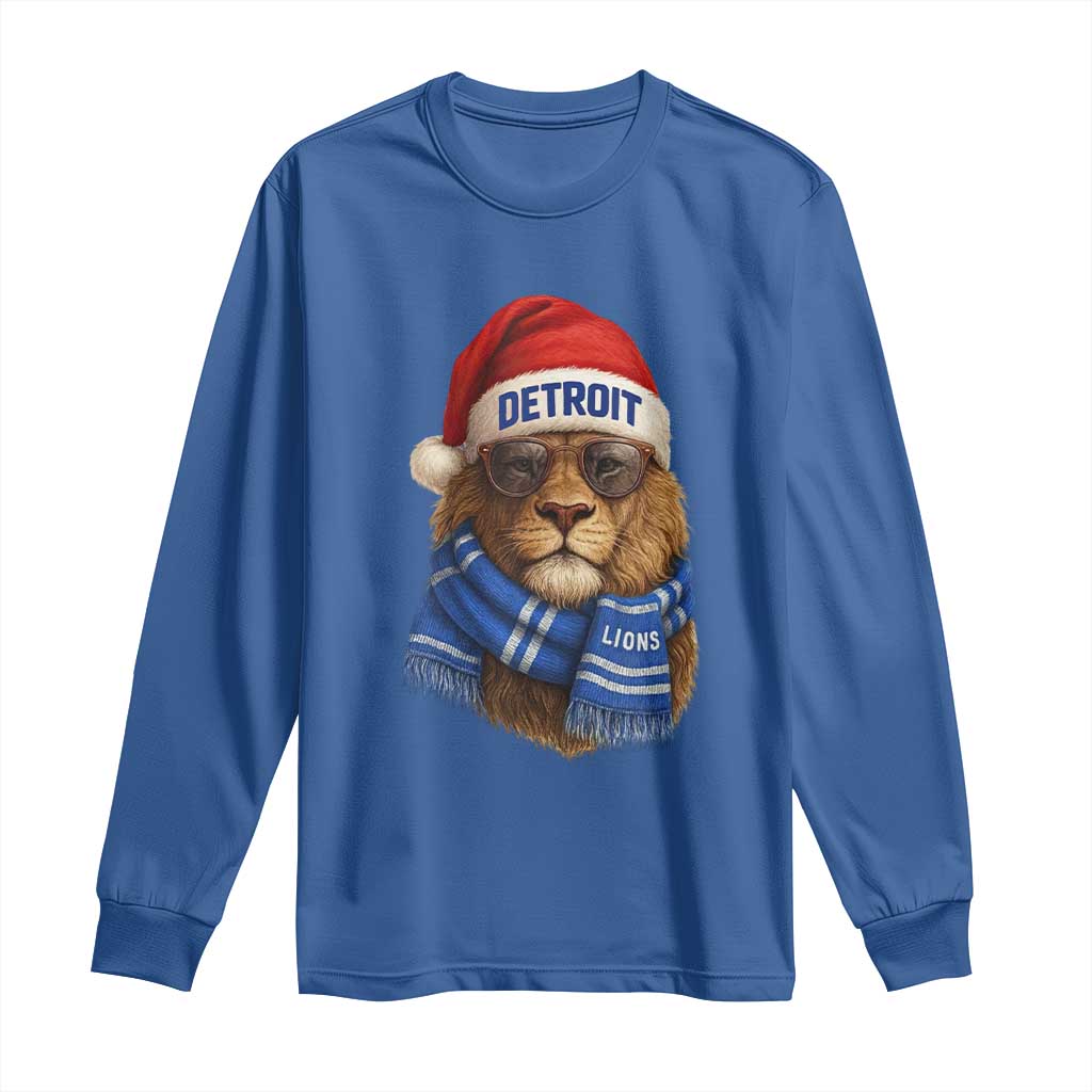 Vintage LF Christmas Long Sleeve Shirt Game Day Santa Hat Football Lovers TS10 Royal Blue Print Your Wear
