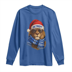 Vintage LF Christmas Long Sleeve Shirt Game Day Santa Hat Football Lovers TS10 Royal Blue Print Your Wear