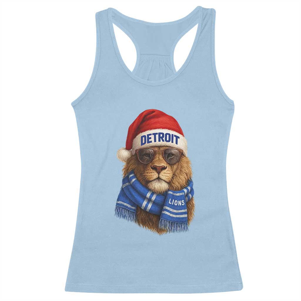 Vintage LF Christmas Racerback Tank Top Game Day Santa Hat Football Lovers TS10 Light Blue Print Your Wear