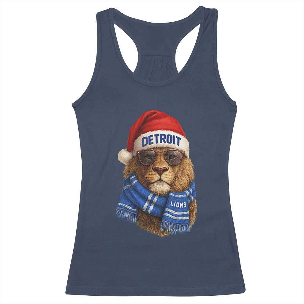Vintage LF Christmas Racerback Tank Top Game Day Santa Hat Football Lovers TS10 Navy Print Your Wear