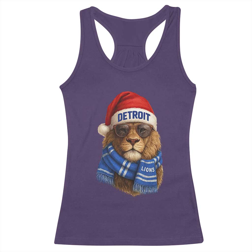 Vintage LF Christmas Racerback Tank Top Game Day Santa Hat Football Lovers TS10 Purple Print Your Wear