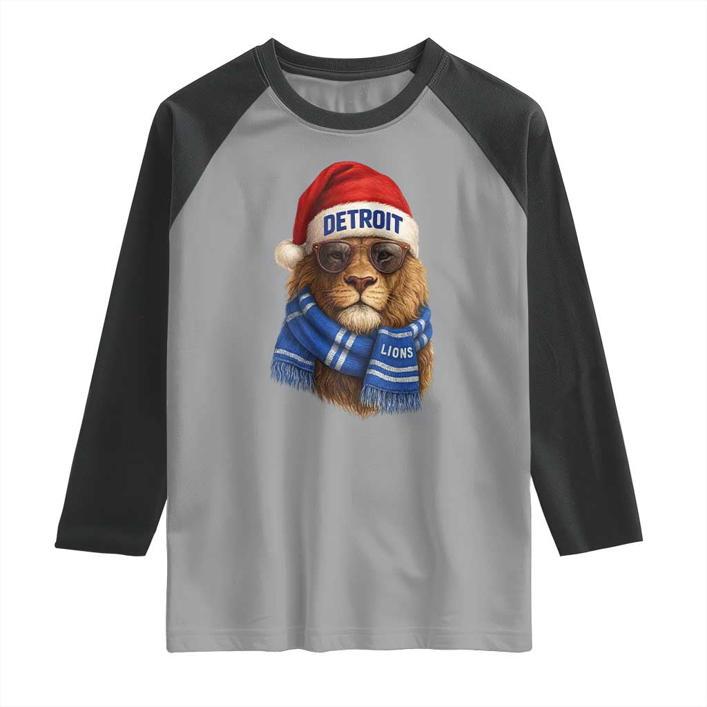 Vintage LF Christmas Raglan Shirt Game Day Santa Hat Football Lovers TS10 Sport Gray Black Print Your Wear