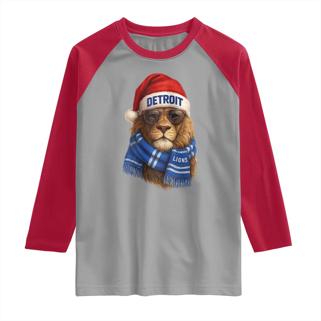 Vintage LF Christmas Raglan Shirt Game Day Santa Hat Football Lovers TS10 Sport Gray Red Print Your Wear