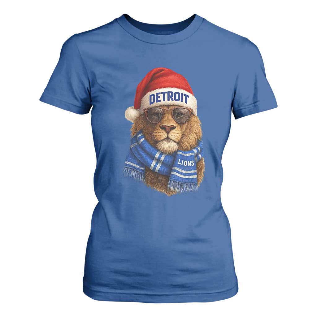 Vintage LF Christmas T Shirt For Women Game Day Santa Hat Football Lovers TS10 Royal Blue Print Your Wear