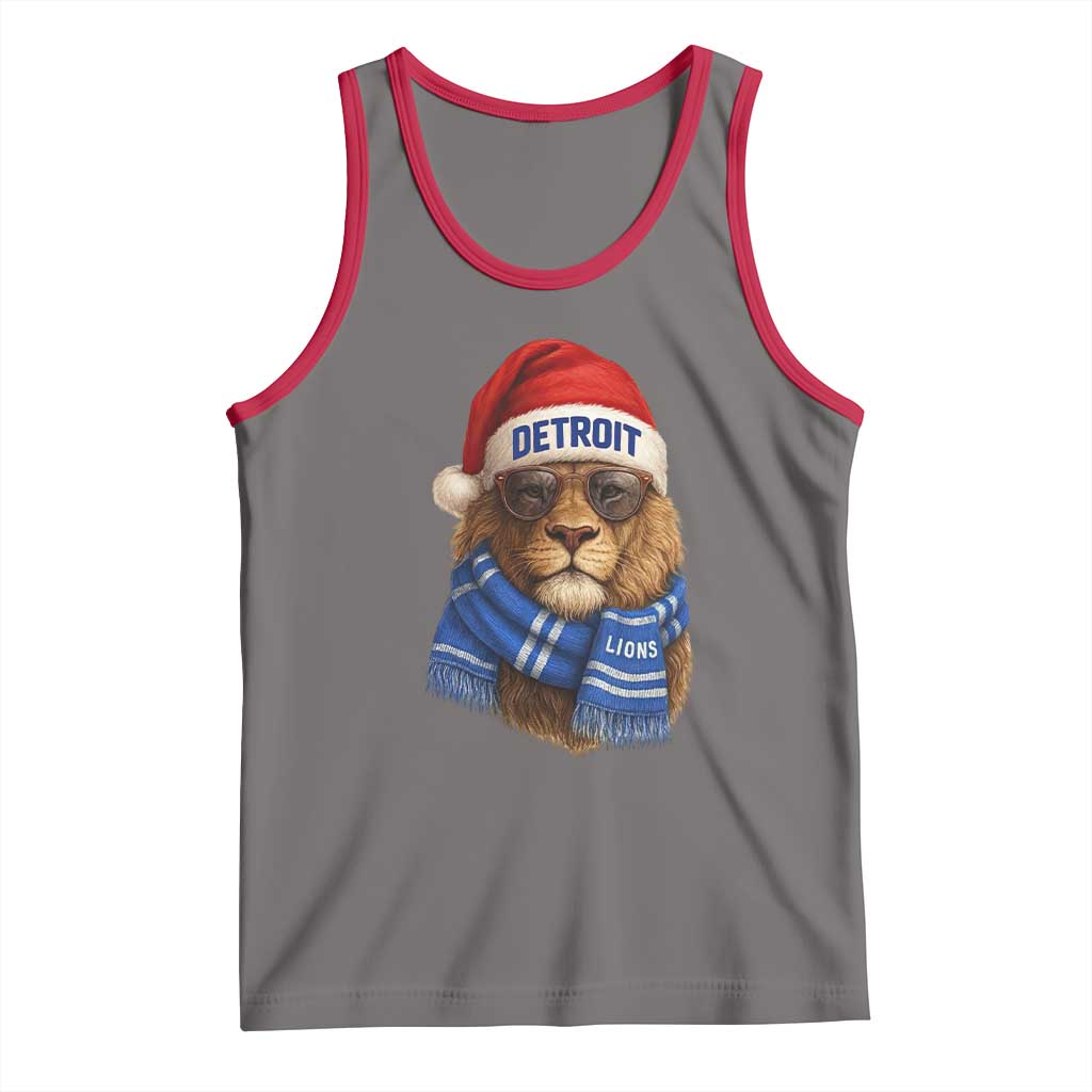 Vintage LF Christmas Tank Top Game Day Santa Hat Football Lovers TS10 Deep Heather Red Print Your Wear