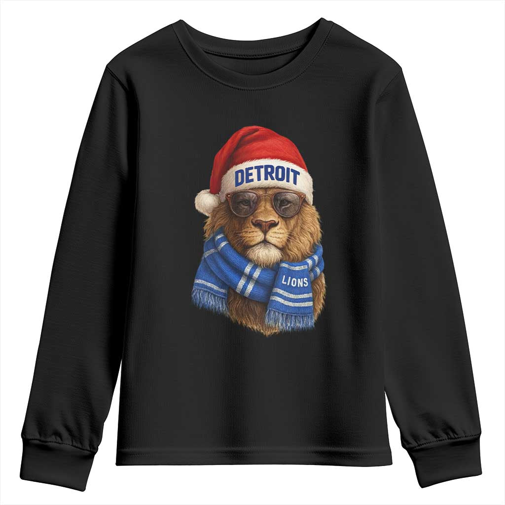 Vintage LF Christmas Youth Sweatshirt Game Day Santa Hat Football Lovers TS10 Black Print Your Wear