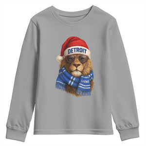 Vintage LF Christmas Youth Sweatshirt Game Day Santa Hat Football Lovers TS10 Sport Gray Print Your Wear