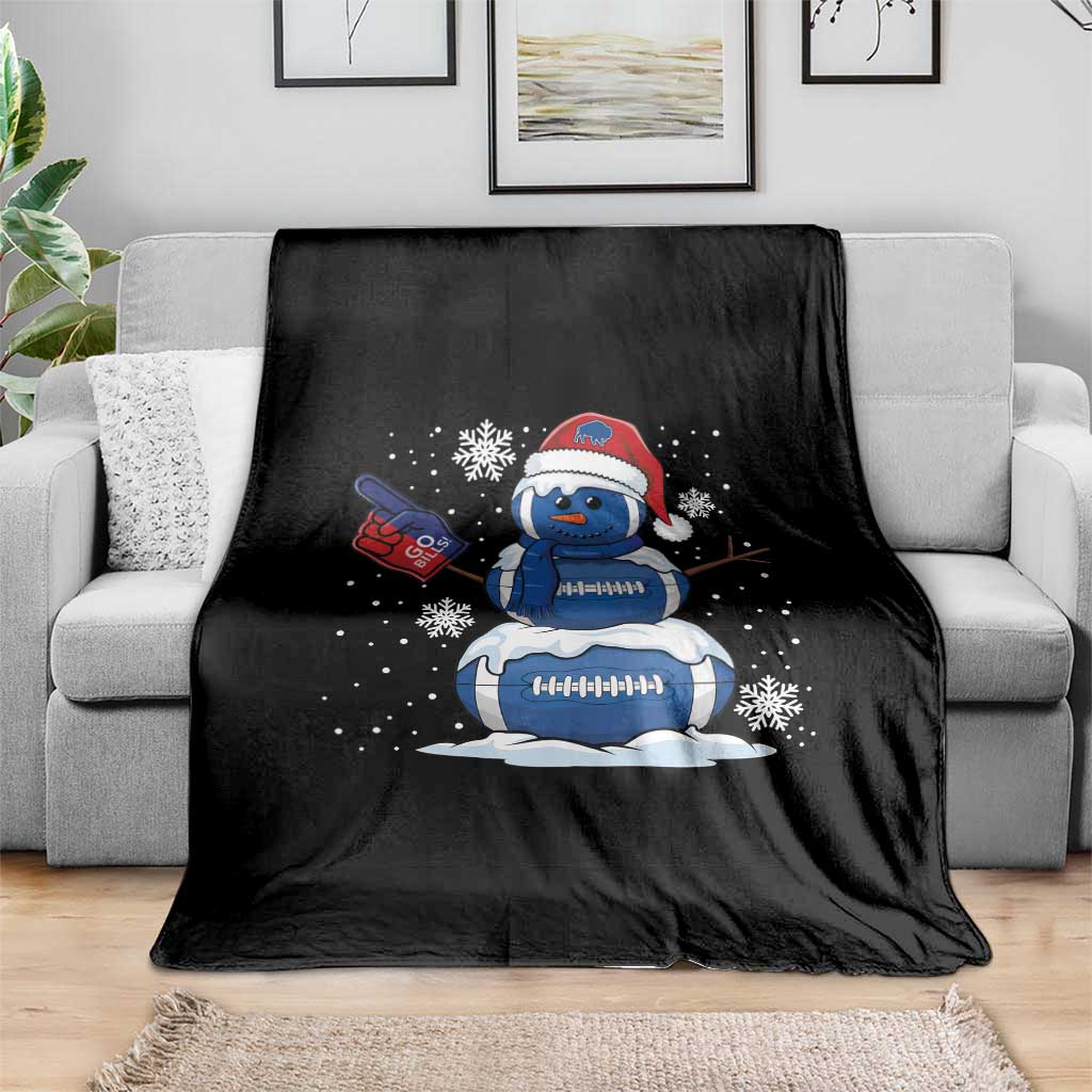Christmas BFB Football Throw Blanket Vintage 90s BFB Sports Fan Football Snowman Xmas Pajamas TS10 Print Your Wear
